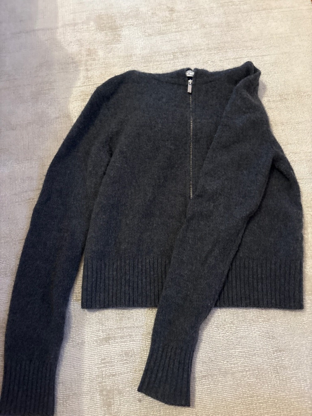 Grey aritzia cashmere zip up